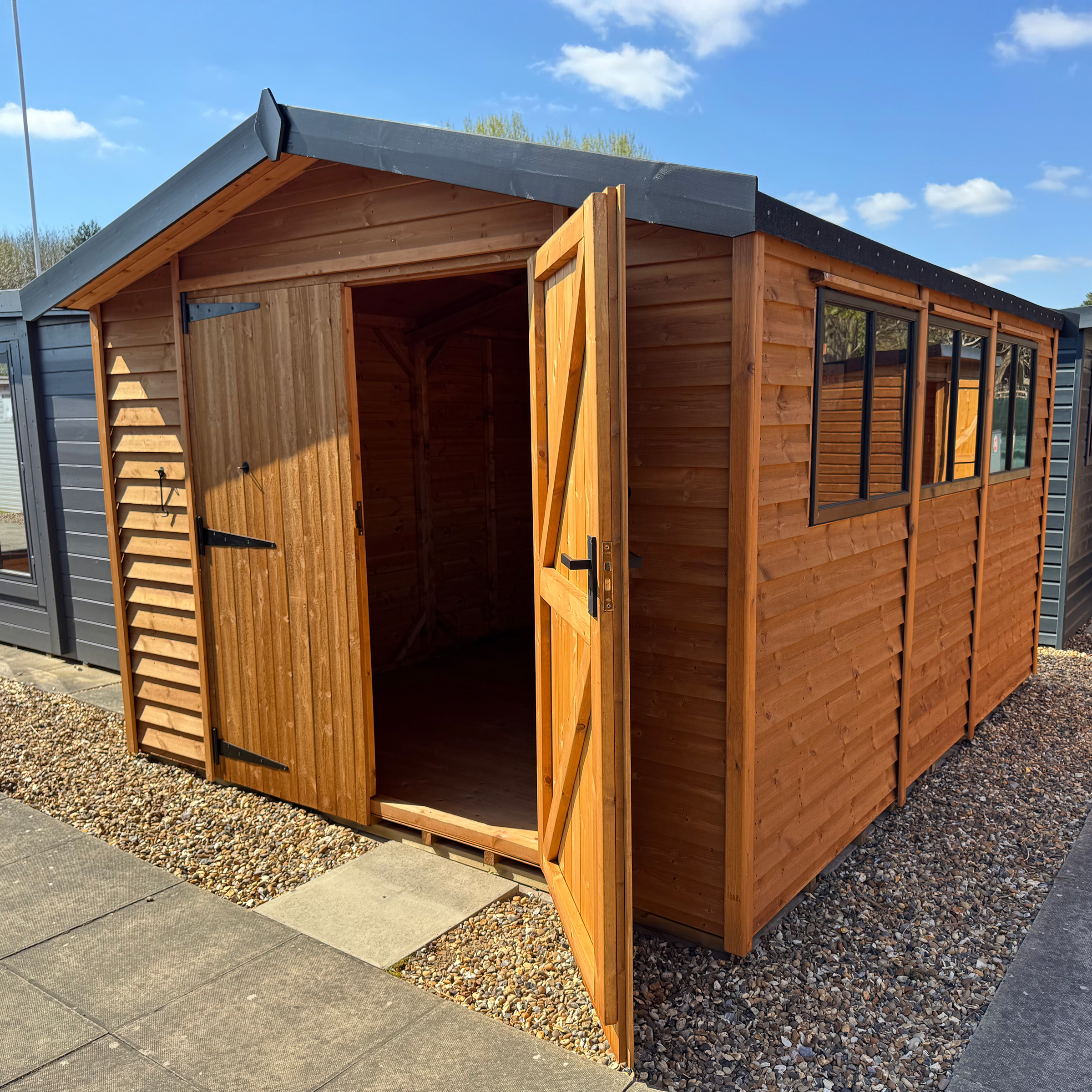 Malvern 12ft x 12ft Heavy Duty Apex Shed | The Greenhouse People
